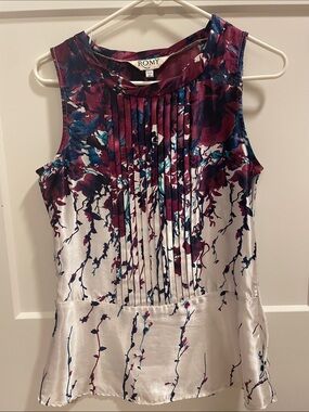 Romy Pintuck Floral Sleeveless Top